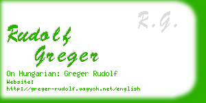 rudolf greger business card